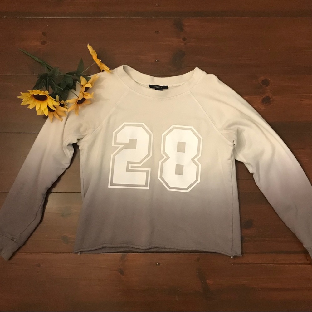 Grey ombré cropped sweater